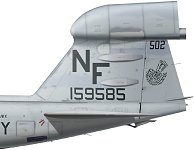 NF 502 ~ BuNo. 159585 ~ USS Kitty Hawk